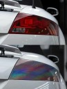 Koplampfolie 30x100 cm met honingraatpatroon Regenboogeffect Lichtzwart Donkerzwart Transparant 7