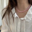 Korálkový náhrdelník z velkých kuliček 8 mm, pravidelně navlečené korálky, výrazný minimalistický šperk s elegantním vzhledem 8