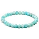 Korálkový náramok z imitácie amazonitu Kulaté leštené korálky v modrozelenom odtieni Šperk pre každodenné nosenie aj ako darček 2