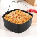 Korg till luftfritös 16,5 × 17,5 cm Aluminiumstål med non-stick yta Lämplig för ugn och mikrovågsugn Kökstillbehör 2