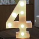 Koristeelliset valaisevat numerot 4