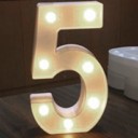 Koristeelliset valaisevat numerot 5