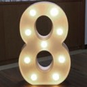 Koristeelliset valaisevat numerot 8