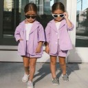 Κοριτσίστικο σακάκι, μπλούζα και σορτς L1411 1