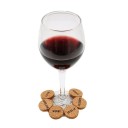 Korkringe til glas med indskrift 6 stk. 4