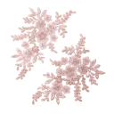 Koronkowa haft z kwiatowym wzorem 12 x 22 cm 1 para Dekoracyjna haftowana aplikacja na sukienki, odzież, dodatki modowe i twórczość kreatywną 4