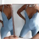 Kort damejumpsuit med lynlås 3