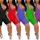 Kort damejumpsuit med synlig ryg 2