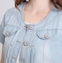 Kort denimjakke til kvinder P1675 4