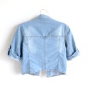 Kort denimjakke til kvinder P1681 1