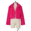 Kort imiteret pelsfrakke til kvinder P1650 9