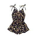Kort jumpsuit med blomster til piger 7