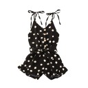 Kort jumpsuit med polkaprikker til piger 2