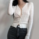 Kort strikket sweater til kvinder G223 4