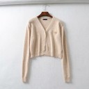 Kort sweater med knapper til kvinder A2986 7