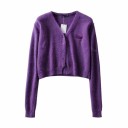 Kort sweater med knapper til kvinder A2986 6