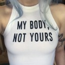 Kort tanktop med print til kvinder 2