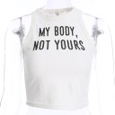 Kort tanktop med print til kvinder 4