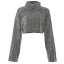 Kort turtleneck-trøje til kvinder G275 4