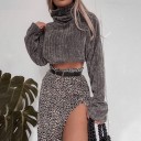 Kort turtleneck-trøje til kvinder G275 1