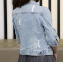 Kortærmet denimjakke til kvinder 2