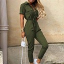 Kortærmet jumpsuit til kvinder 1