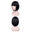Korte lichtpaarse synthetische bobparuk 30 cm cosplayparuk van hoogtemperatuurvezel voor vrouwen dagelijks gebruik Halloween 1