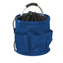 Košík na nářadí s uzavíratelným síťovaným vrškem a kapsami po obvodu objem 17 L průměr 28 cm a výška 28 cm skládací s kovovým madlem 5