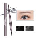 Kosmetischer Augenbrauenstift Wasserfester doppelköpfiger Augenbrauen-Make-up-Stift mit Pinsel Präzises Formen Hält den ganzen Tag Weiche Textur 3