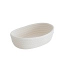 Kosz do przechowywania 26×16×8 cm z plecionej liny bawełnianej Nordycki organizer z naturalnej tkaniny na kosmetyki i artykuły biurowe Pudełko do przechowywania w domu 1