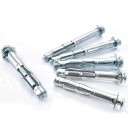 Kotevní rozpínací hmoždinky do sádrokartonu M8×52 mm 15 ks šrouby s maticí kovové kotvy do dutých stěn pro montáž polic 2