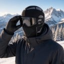 Kouduvzdornige skiband en snowboard met oogopening en geperforeerd gedeelte over de mond unisex universele maat 5