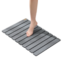 Koupelnová protiskluzová předložka 59×39×1 cm tmavě šedá design kamene materiál křemelina a PVC nosnost 113 kg do sprchového koutu 7