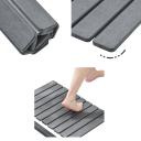 Koupelnová protiskluzová předložka 59×39×1 cm tmavě šedá design kamene materiál křemelina a PVC nosnost 113 kg do sprchového koutu 4