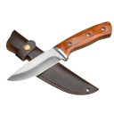 Kovierter Messer aus rostfreiem Stahl Silberne Klinge brauner Griff mit Etui Multifunktionales Schneidemesser für den Außenbereich und verschiedene Aktivitäten 5