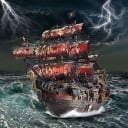 Kovová bouwset Piececool 3D Piratenschip van Koningin Anne 19,5 × 6,5 × 16 cm 439 onderdelen Model van roestvrij staal Moeilijkheidsgraad 5★ Luxe decoratie 2
