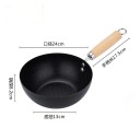 Kovová panvica 24 cm bez povrchovej úpravy s drevenou rukoväťou – klasická wok forma 4