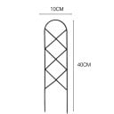 Kovová podpěra rostlin v mřížkovaném tvaru X 40 × 10 cm černá zahradní opora pro popínavé rostliny a vedení výhonů 2
