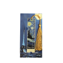 Kovová záložka do knihy motiv inšpirovaný dielom Vincenta van Gogha Hviezdna noc 14 × 7 cm 1