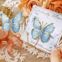 Kovová záložka do knihy motýlek na řetízku 9,4 x 5,1 cm barevný dekorativní doplněk ke čtení 3