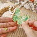 Kovová záložka do knihy motýlik na reťazci 9,4 x 5,1 cm farebný dekoratívny doplnok k čítaniu 4