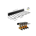 Kovový držák s hákmi 41 x 19 cm na zavesenie vŕtačiek elektrického náradia a príslušenstva úložný systém do dielne a garáže na stenu 2