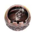 Kovový popelník 8x7 cm Kuřácký větruodolný popelník Kovová vintage ozdoba Stylový kuřácký doplněk Domácí i venkovní použití 3