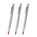 Kovový popisovač na sklo 3 ks rýsovací nástroj 14 cm kovové tělo pro značení dlaždic keramiky kovu a skla pro dílnu i montáž 3