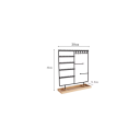 Kovowy stojak na biżuterię 30 × 35 × 9,5 cm Stolik organizator na naszyjniki, kolczyki, bransoletki, pierścionki, uchwyt na biżuterię 2