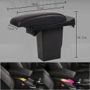 Kožená loketní opěrka pro Peugeot s USB posuvná opěrka s úložným boxem jednoduchá montáž kvalitní genuine leather autopříslušenství 3