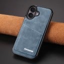 Kožené puzdro Business Flip pre iPhone 17 Pro Vstavaná magnetická peňaženka Flipové puzdro z umelej kože PU 4