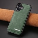 Kožené puzdro Business Flip pre iPhone 17 Pro Vstavaná magnetická peňaženka Flipové puzdro z umelej kože PU 6