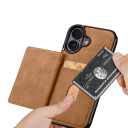 Kožené puzdro Business Flip pre iPhone 17 Pro Vstavaná magnetická peňaženka Flipové puzdro z umelej kože PU 2