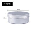 Kozmetická plniteľná dóza 150 ml Hliníková skrutkovacia nádobka strieborná 83 × 35 mm Obal na krém balzam masť kozmetiku a domácu kozmetiku 2